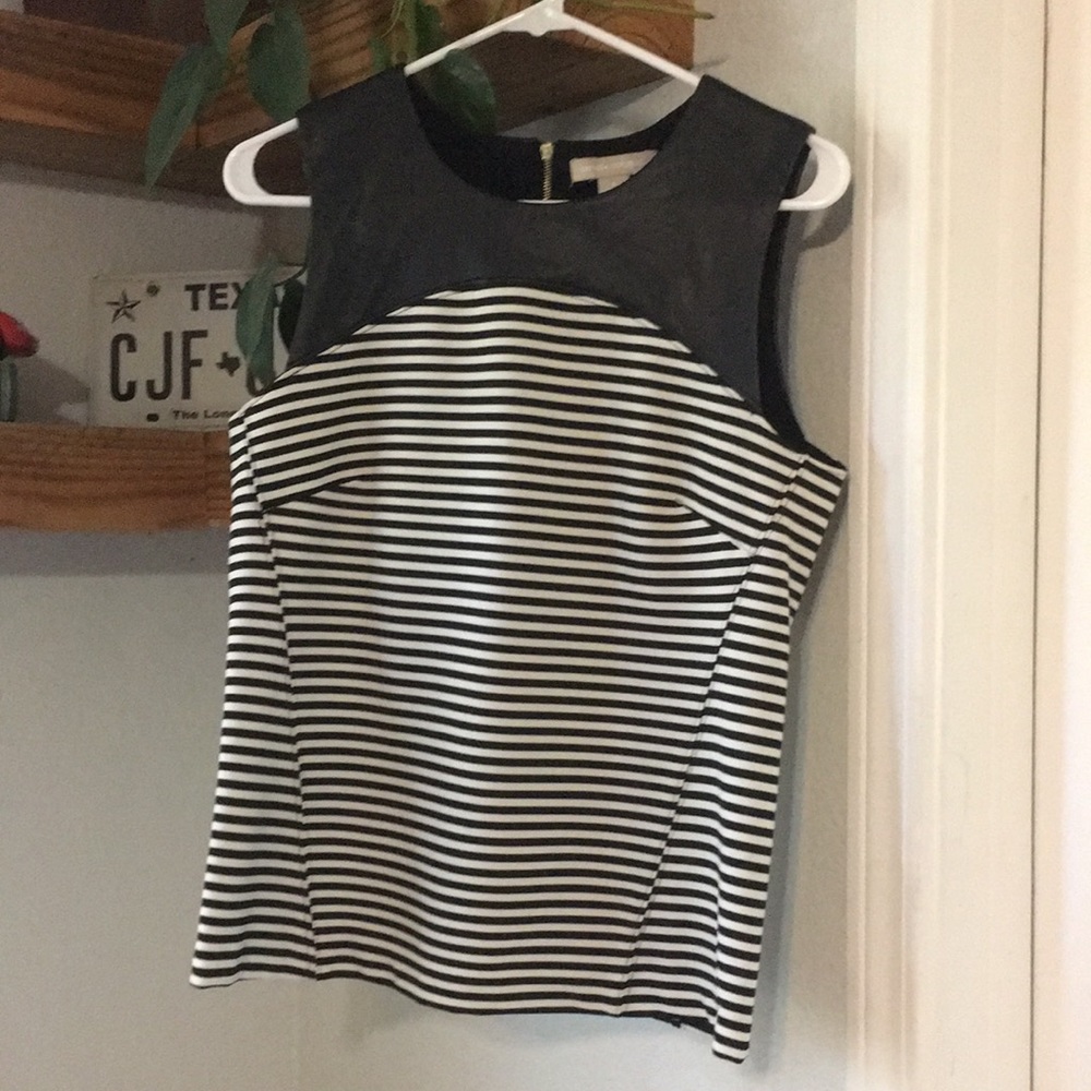 Banana Republic Leather Trim Tank